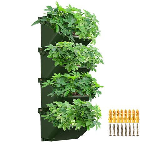 Kmdzdzgs Vertical Mounted Flower Pot Vertical Garden Planter Wall ...