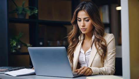 Business Woman On Computer 的图像结果