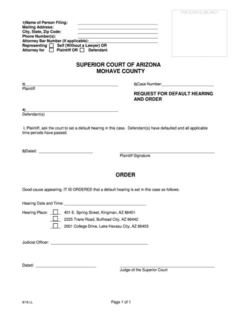 Fillable Online Request for Default Hearing and Order Fax Email Print ...