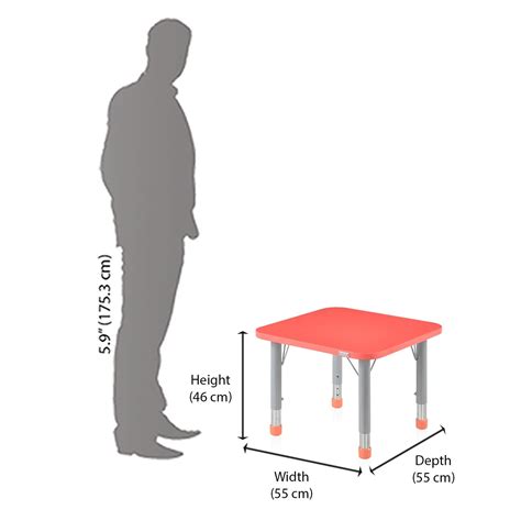 Buy Nilkamal Orange Poppy Red Activity Desk (Square) Online In India