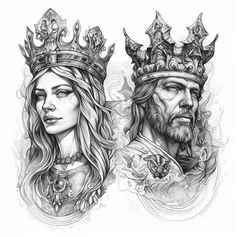 King queen tattoo design – Artofit