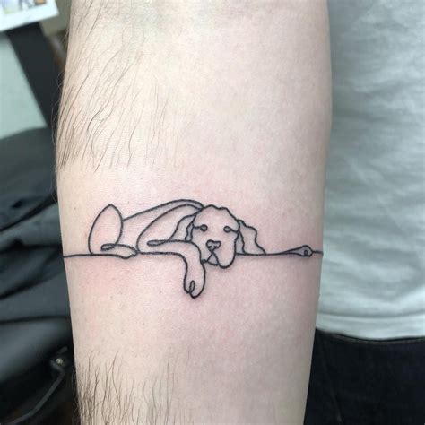 Dog line drawing tattoo | Line drawing tattoos, Dog line drawing, Single line tattoo
