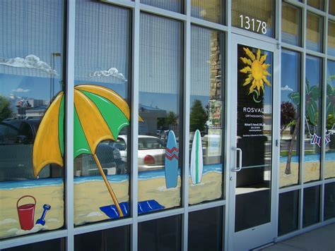 summer window painting ideas