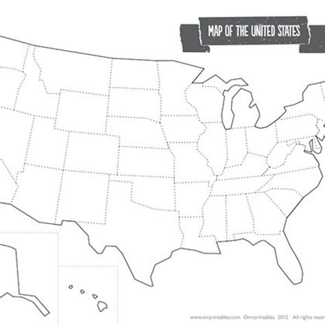 Printable Maps Us Blank