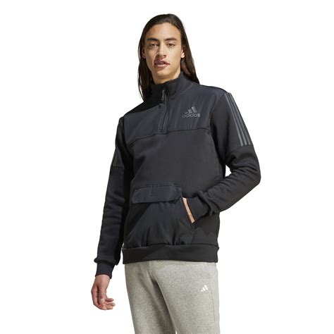 adidas | Quarter Zip Tech Track Jacket Mens | 1/4 Zip Fleece Tops ...