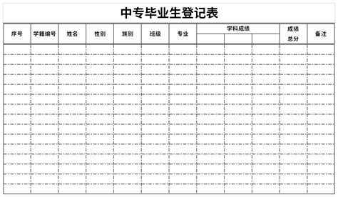 自学考试学生毕业生登记表