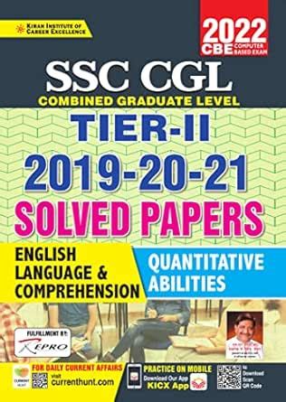 Kiran SSC CGL Tier II 2019 to 2021 Solved Papers English language and ...