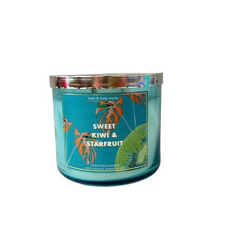 Bath & Body Works Sweet Kiwi & Starfruit Scented 3-Wick Candle 14.5 oz ...