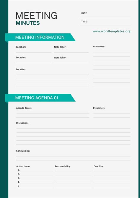 Meeting Minutes Template 的图像结果