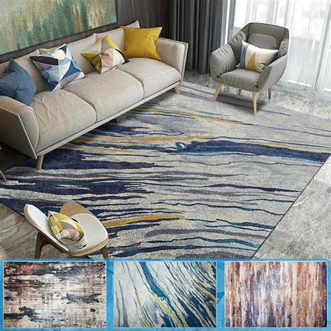 LELINTA Abstract Area Rug, Geometric Modern Area Rug, Neutral Color ...