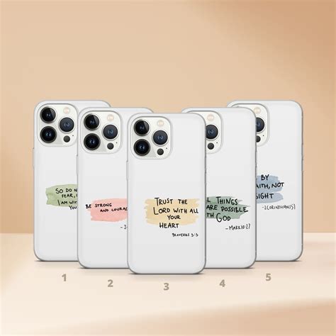Christian Decorative Phone Case Bible Verse Cover for iPhone 15, 14, 13 ...