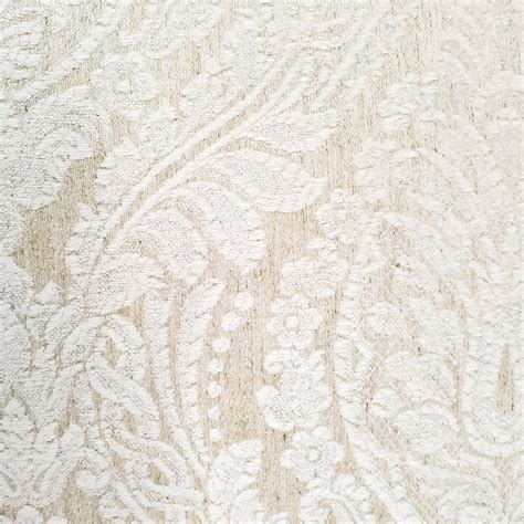 Jacquard Damask in Cream Throw Pillow 19x19 | Pillow Decor