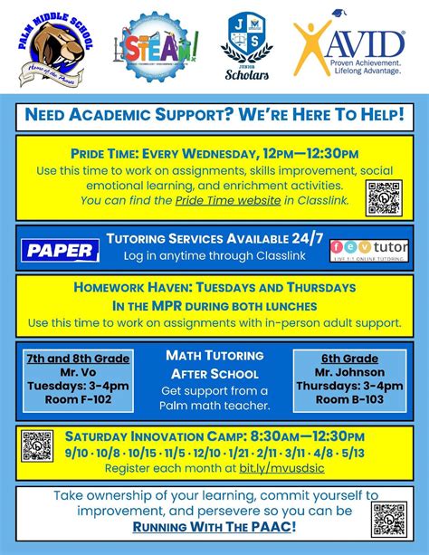 Tutoring - Palm Middle School