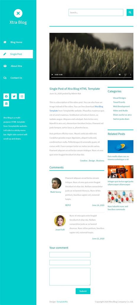 Image result for Blog Layout in HTML/CSS