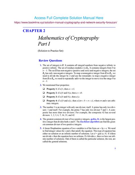 Chapter 2 Solution cryptography and network security - 1 CHAPTER 2 ...