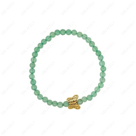 Shop Green Aventurine Butterfly Charm Bracelet – Solacely
