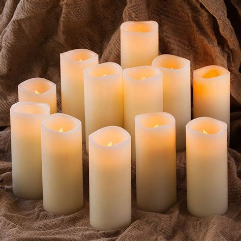 Flameless Candles Battery Operated LED Pillar Real Wax Flickering ...