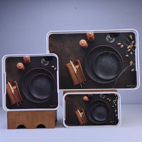3 pc Tray Set Splendor - Stone – Servewell Dinnerware