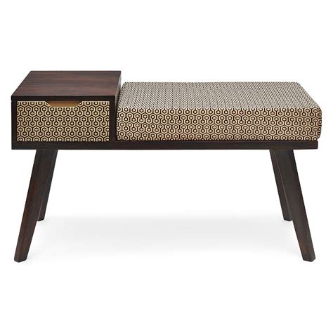 home by Nilkamal Matrix Bench (Walnut) : Amazon.in: Home & Kitchen