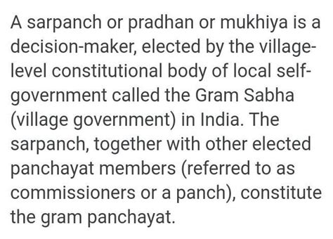 1.How is the Sarpanch elected? - Brainly.in