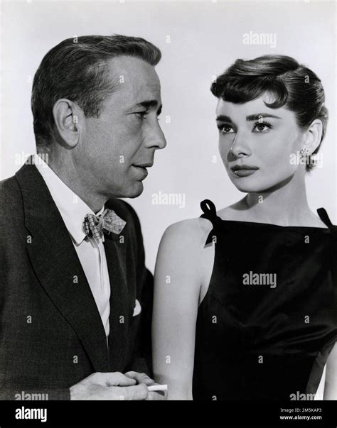 Humphrey Bogart and Audrey Hepburn in "Sabrina" (Paramount, 1954 Stock ...