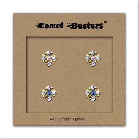 Comet Busters Non Piercing Floral Earring Stickers Self Adhesive Ear ...