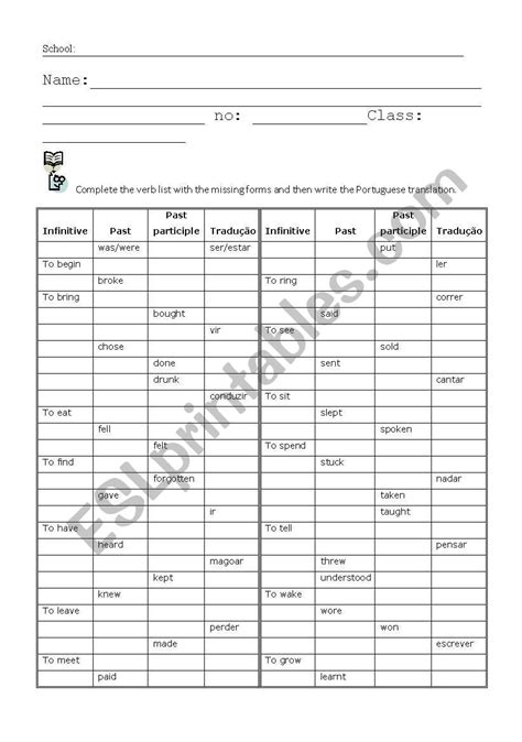 Irregular Worksheet 的图像结果