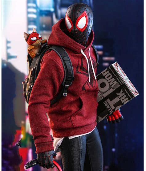 Red Spider Miles Morales Bodega Cat Hoodie - Jacket Makers