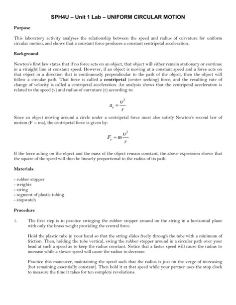 Image result for Circular Motion Experiments