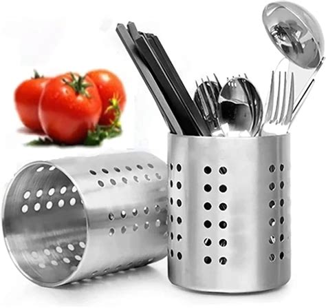 Stainless Steel Kitchen Cutlery Holder Utensil Organizer Flatware Caddy ...