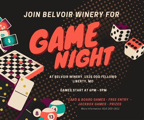 Board Game Night and Jackbox Games at Belvoir Winery!, 1325 Odd Fellows ...