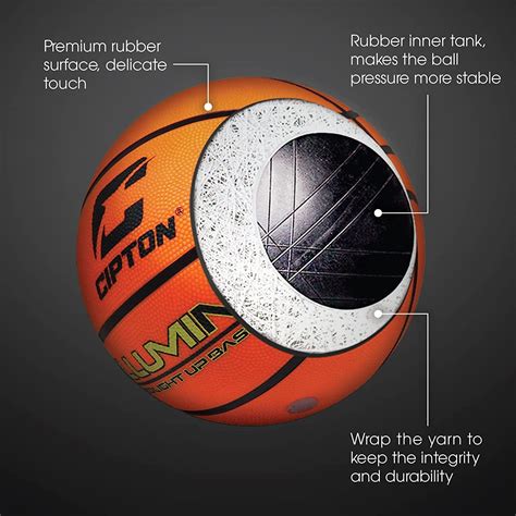 Buy Cipton Glow in The Dark Basketball, LED Light Up Basketball for ...
