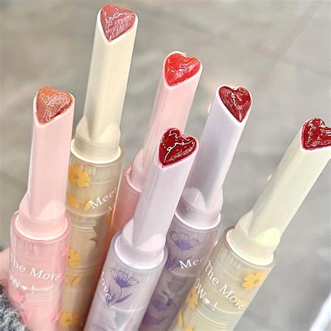 Buy Gege Bear 6-Piece Heart-Shaped Jelly Lip Gloss Set, Hydrating ...