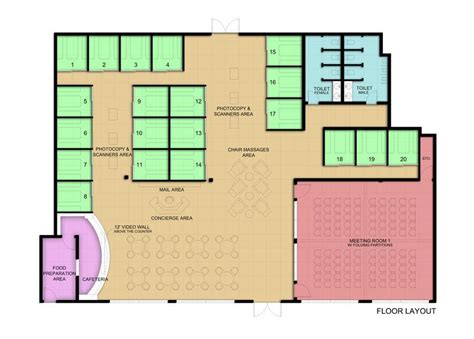 Layout Plan of a Computer Cafe 的图像结果