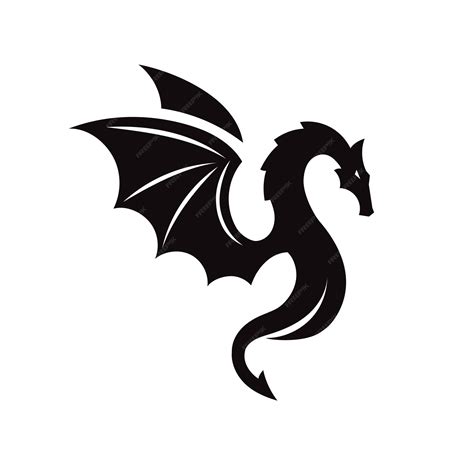 Premium Vector | Dragons silhouettes stylized vector