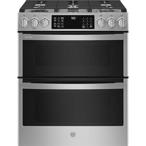 GE Profile 30-in 5 Burners 4.3-cu ft / 2.4-cu ft Self & Steam Cleaning ...