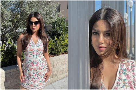 Harnaaz Kaur Sandhu Kickstarts Spring Fashion in Floral Mini Dress ...