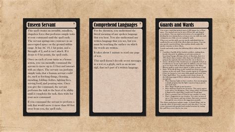 Dnd 5E Spell Cards Generator at Danita Foster blog