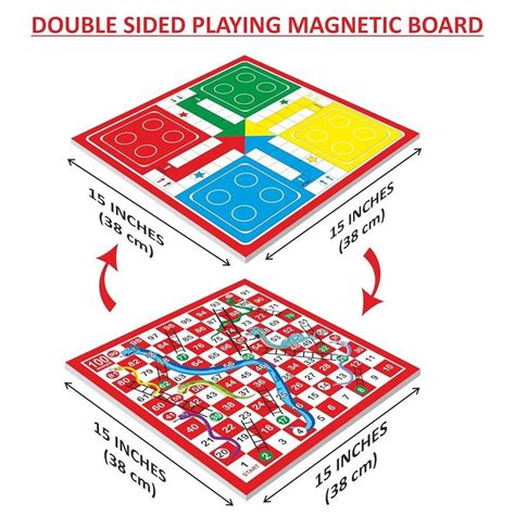 Ankit Toys & Games 2 in 1 Magnetic Ludo with Snakes and Ladders Board ...