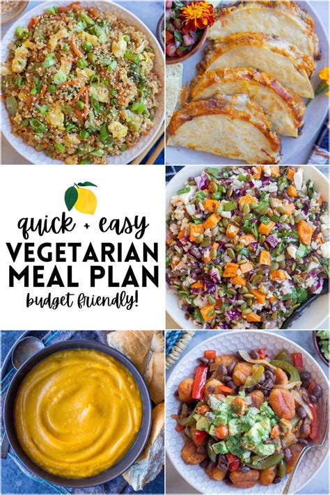 Vegetarian Meal Menus