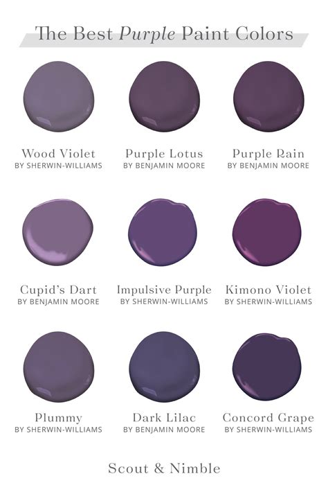 Fun & Fresh | The Best Purple & Mauve Paint Colors | Purple paint ...