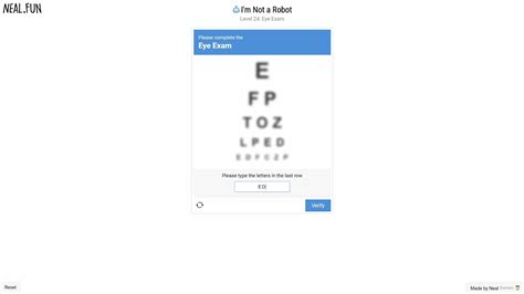 How to Solve 'I'm Not a Robot' Level 24: Eye Exam Solution Guide
