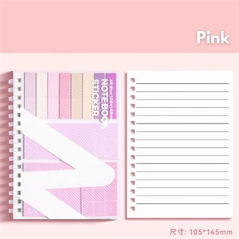 All-in-One Sticky Notes and Tabs Organizer-Spiral Notebook Adhesive Sh ...