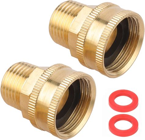 Amazon.com : 2 Pack Garden Hose Adapter,1/2" NPT to 3/4" GHT Connector ...