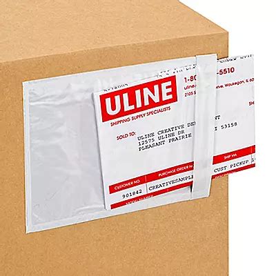 Super Stick® Packing List Envelopes - Clear, 4 1/2 x 5 1/2" S-13108 - Uline