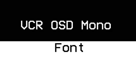 VCR OSD Mono Font » Fonts Max