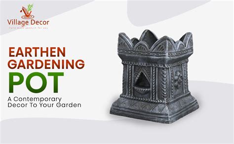 Village Decor Handmade Terracotta Clay Gardening/Brindavan Tulasi/Tulsi ...