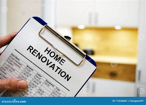 Home Renovation Cost or Estimate. Stock Image - Image of cost, payment ...