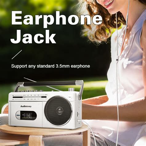 Portable Cassette Player Recorder,AM FM Radio Boombox,Cassette Tape ...