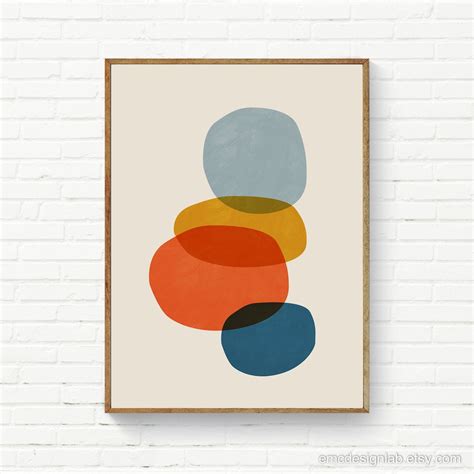 Mid-century Modern Wall Art Custom Size Art Print, Mid Century Art ...
